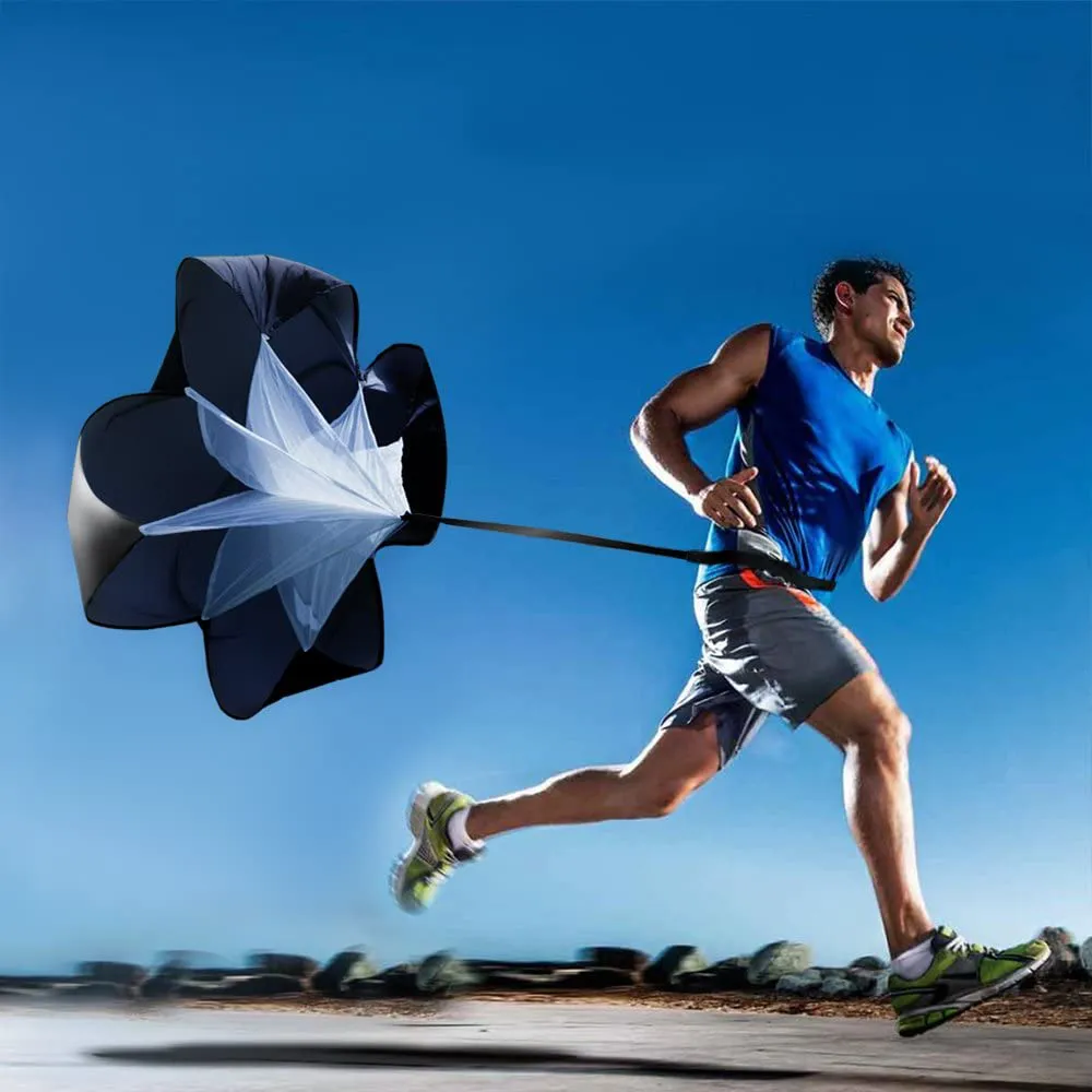 StillCool Running Speed Training, 56 inch Speed Drills Resistance Parachute Running Sprint Chute Soccer Football Sport Speed Training, Black