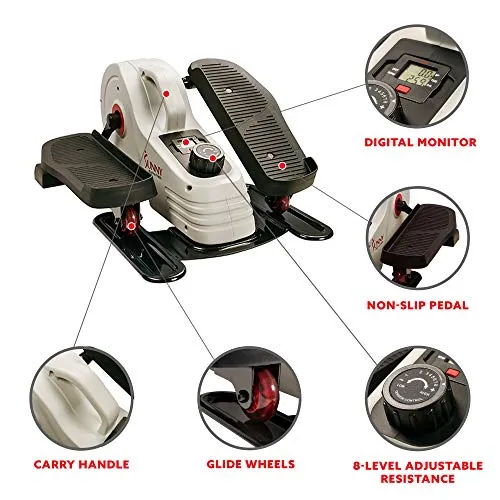 Sunny Health & Fitness Fully Assembled Magnetic Under Desk Elliptical Peddler – SF-E3872
