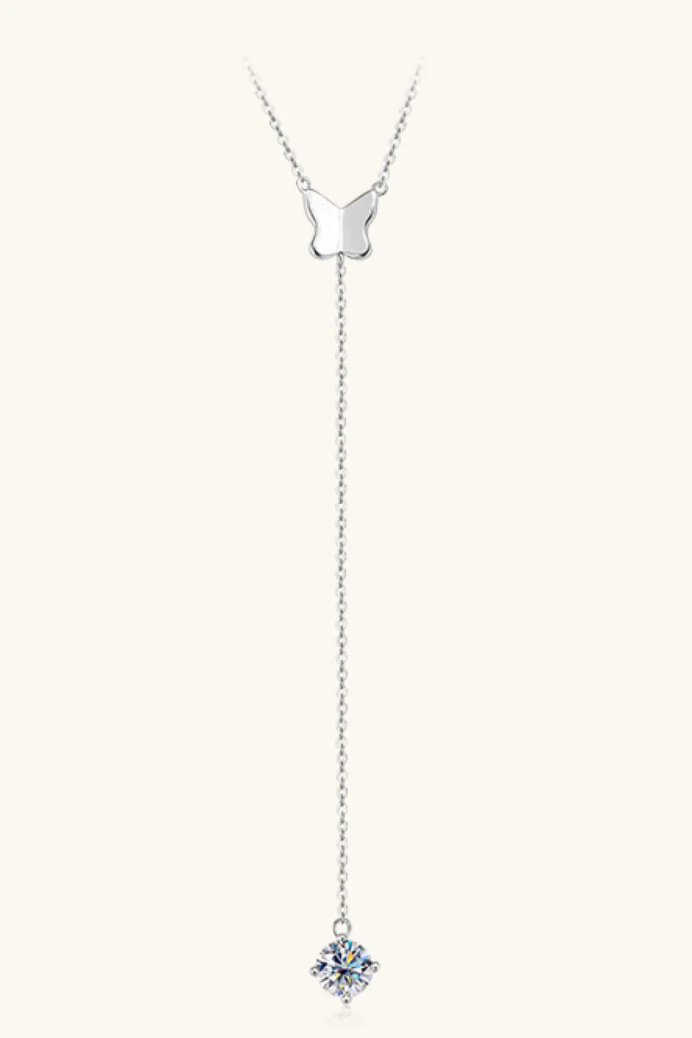THE MAE 1 Carat Moissanite 925 Sterling Silver Necklace