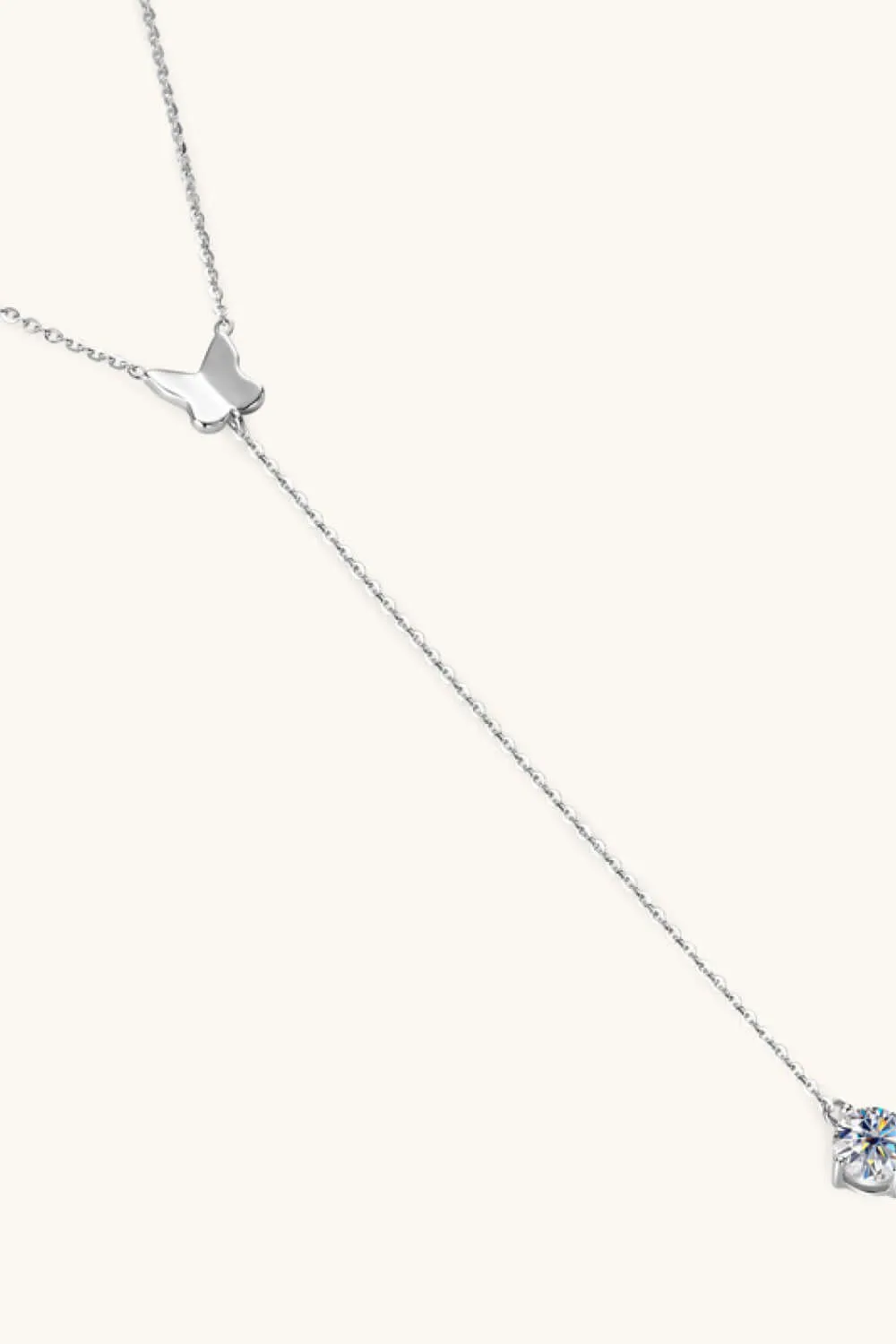 THE MAE 1 Carat Moissanite 925 Sterling Silver Necklace