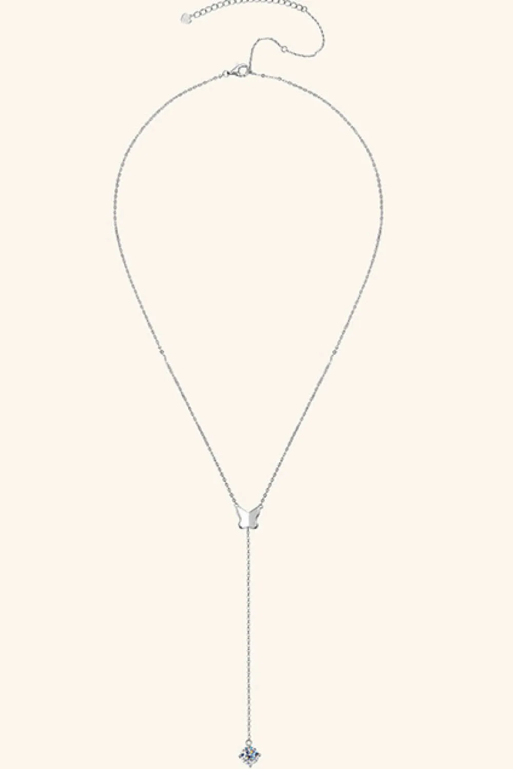 THE MAE 1 Carat Moissanite 925 Sterling Silver Necklace