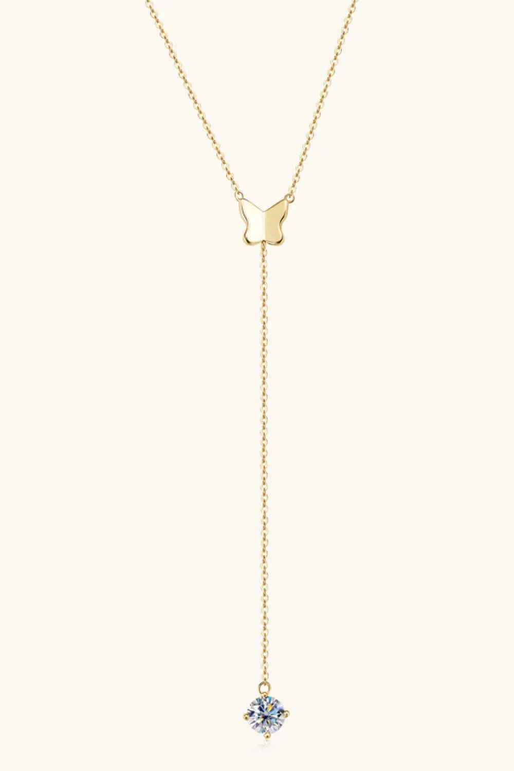 THE MAE 1 Carat Moissanite 925 Sterling Silver Necklace