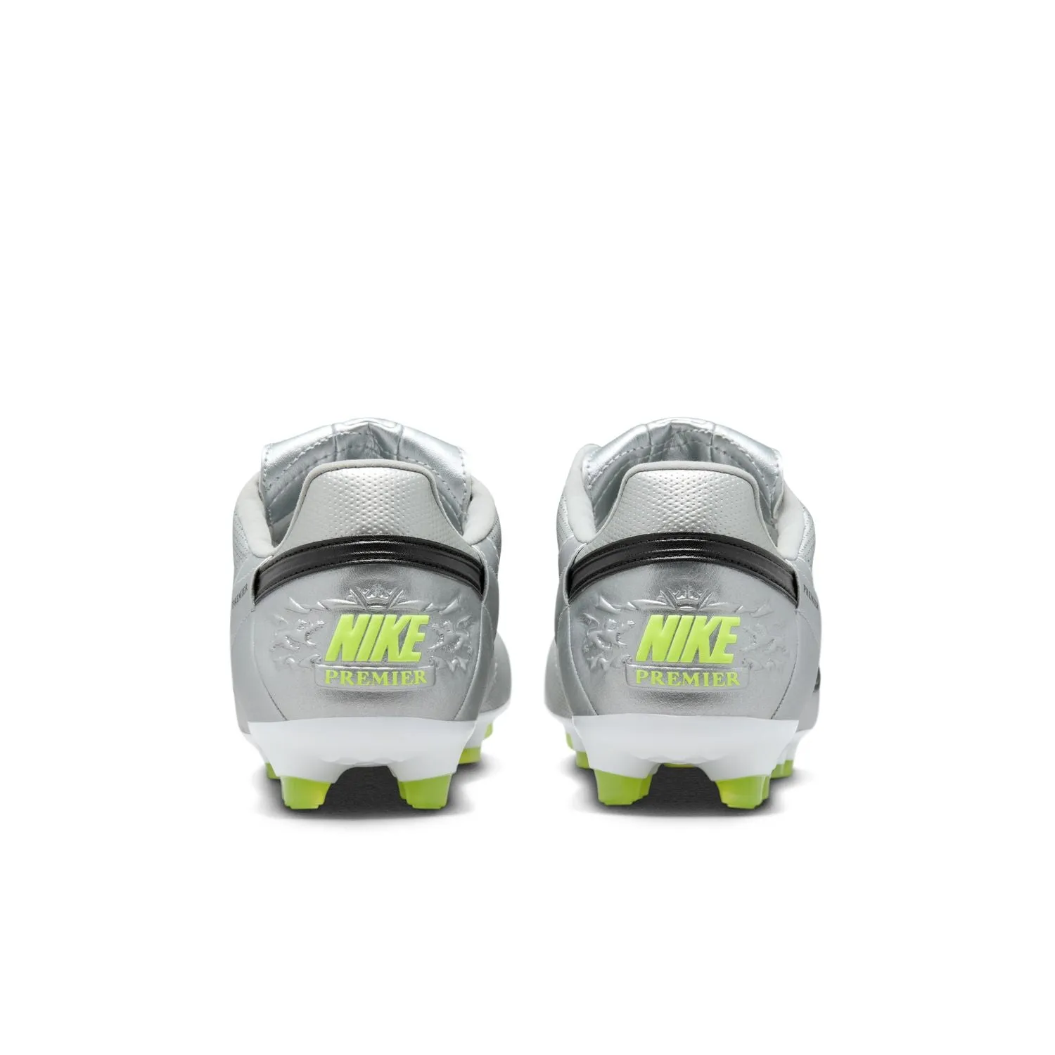 THE NIKE PREMIER III FG- METALLIC SILVER/ BLACK VOLT