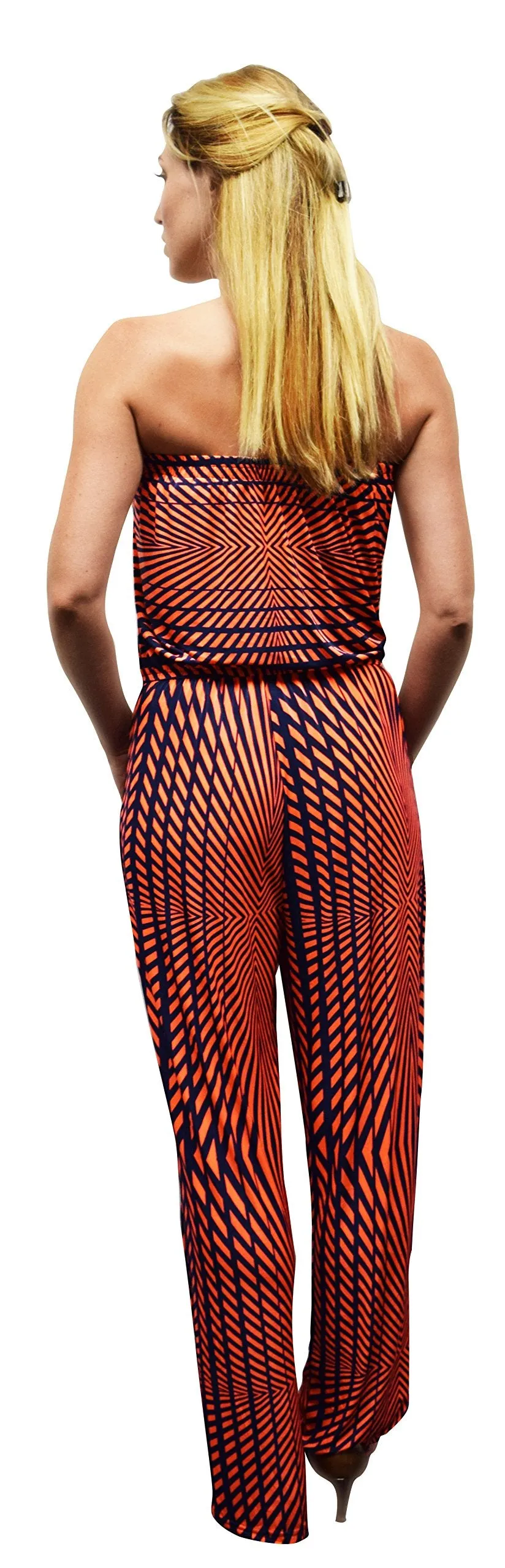 Tribal Geometric Sleeveless Party Wear Romper Jumpsuit Pants