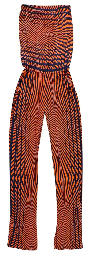 Tribal Geometric Sleeveless Party Wear Romper Jumpsuit Pants
