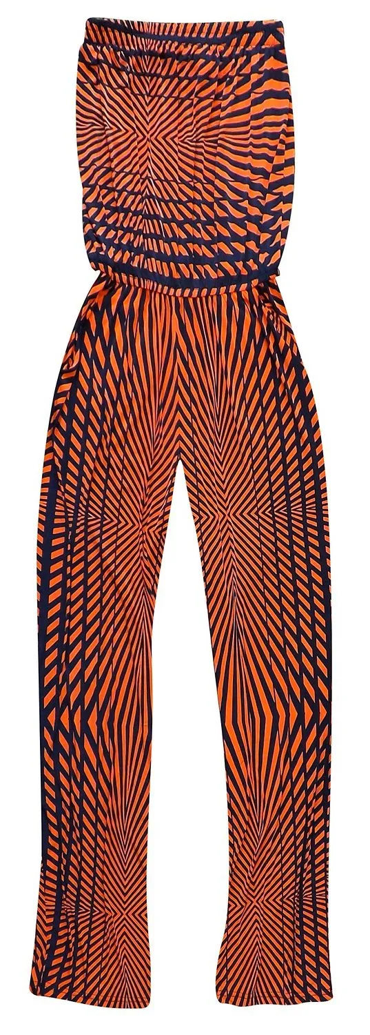 Tribal Geometric Sleeveless Party Wear Romper Jumpsuit Pants