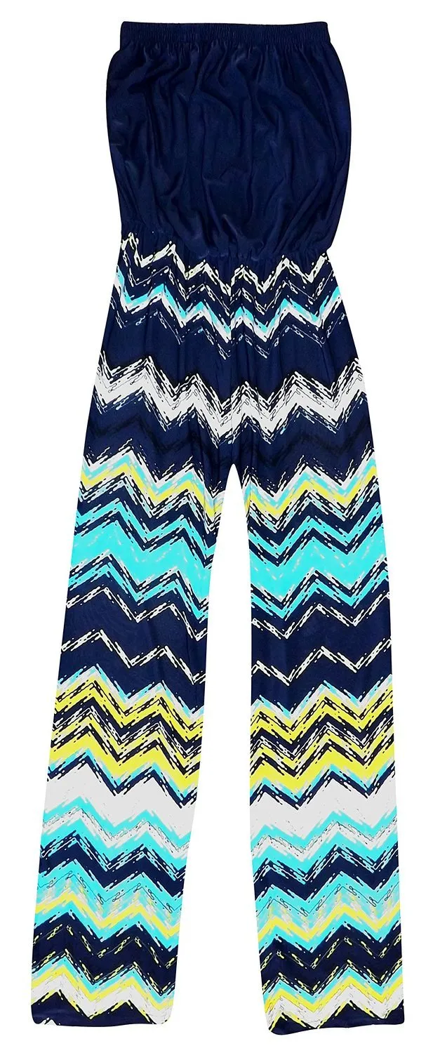 Tribal Geometric Sleeveless Party Wear Romper Jumpsuit Pants