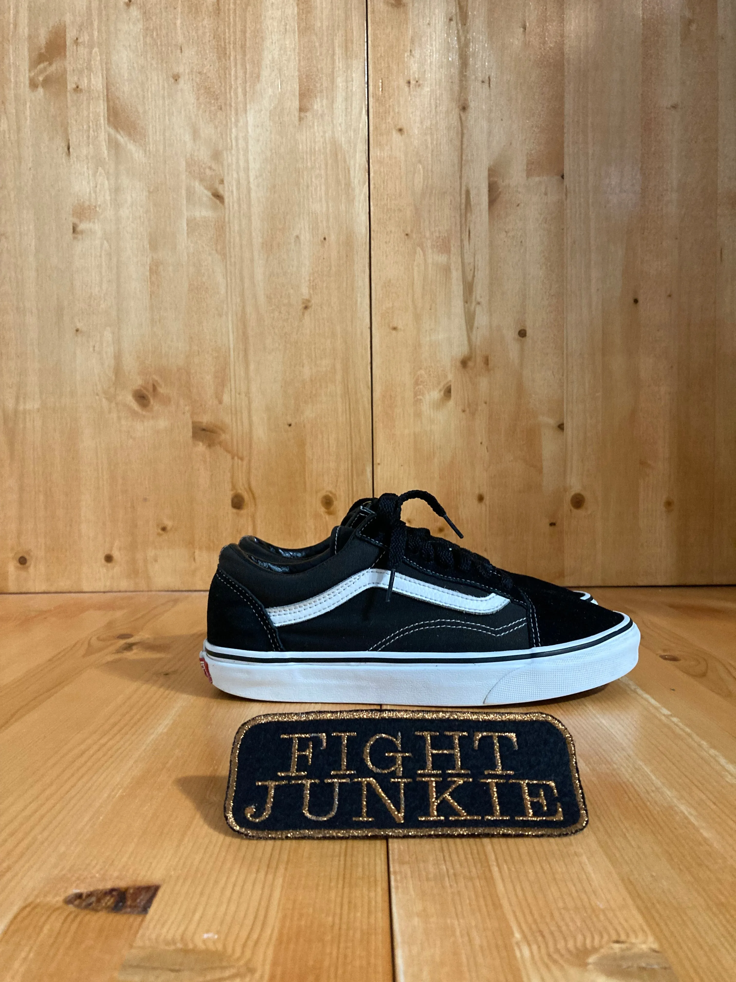 VANS OLD SKOOL Low Top Women's Size 8 Fabric & Suede Skateboarding Shoes Sneakers Black