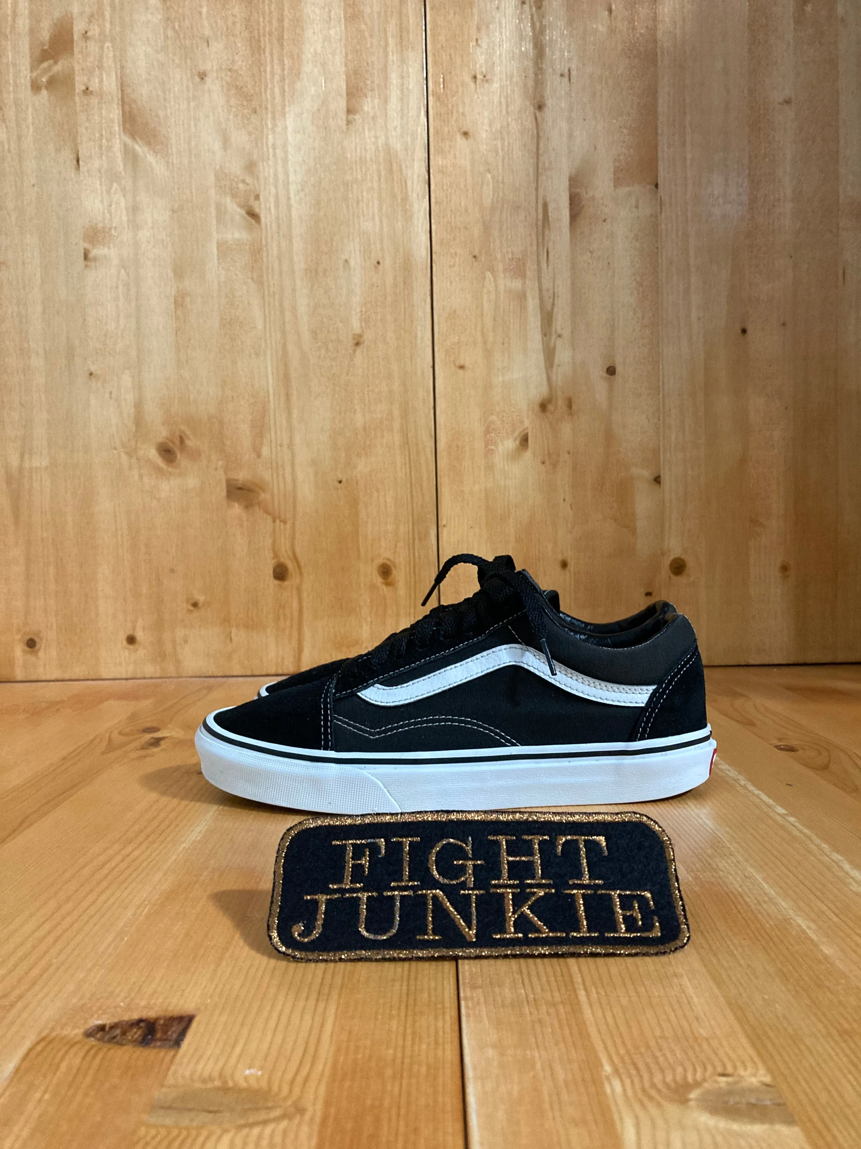 VANS OLD SKOOL Low Top Women's Size 8 Fabric & Suede Skateboarding Shoes Sneakers Black