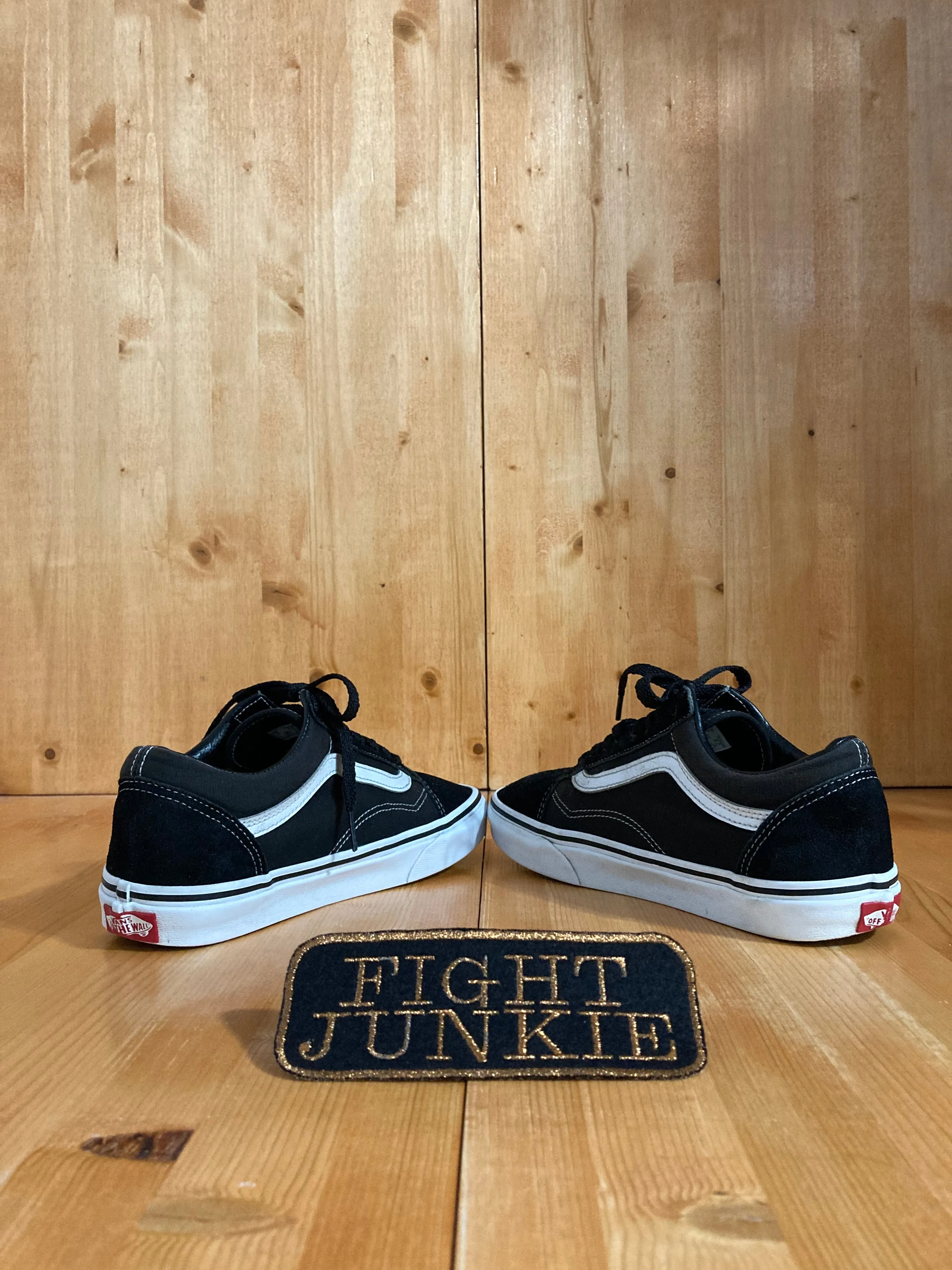 VANS OLD SKOOL Low Top Women's Size 8 Fabric & Suede Skateboarding Shoes Sneakers Black