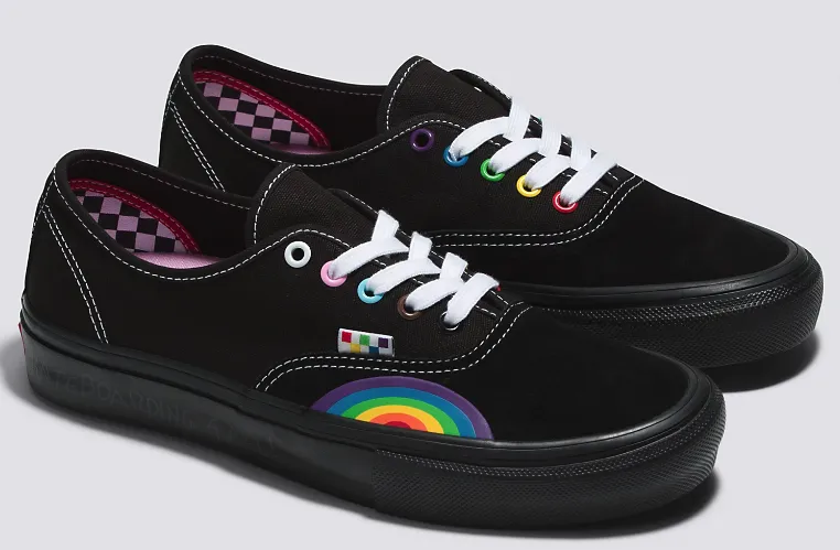 Vans - Skate Authentic Shoes | Black (Pride)