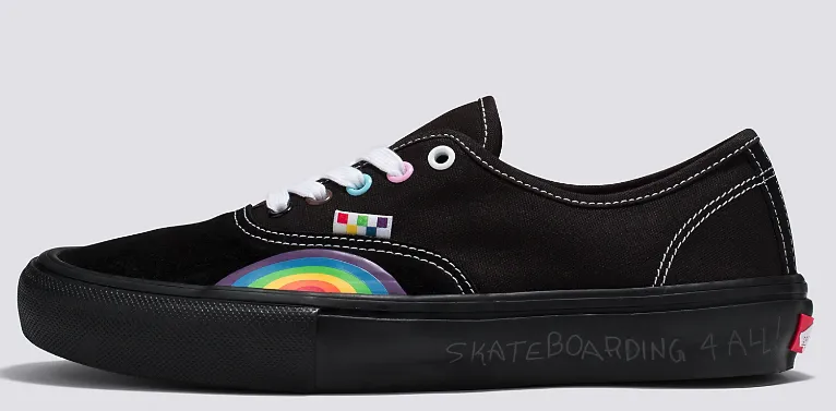 Vans - Skate Authentic Shoes | Black (Pride)