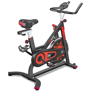 VIGBODY Exercise Bike Indoor Cycling Bicycle Stationary Bikes Cardio Workout Machine Upright Bike Belt Drive Home Gym