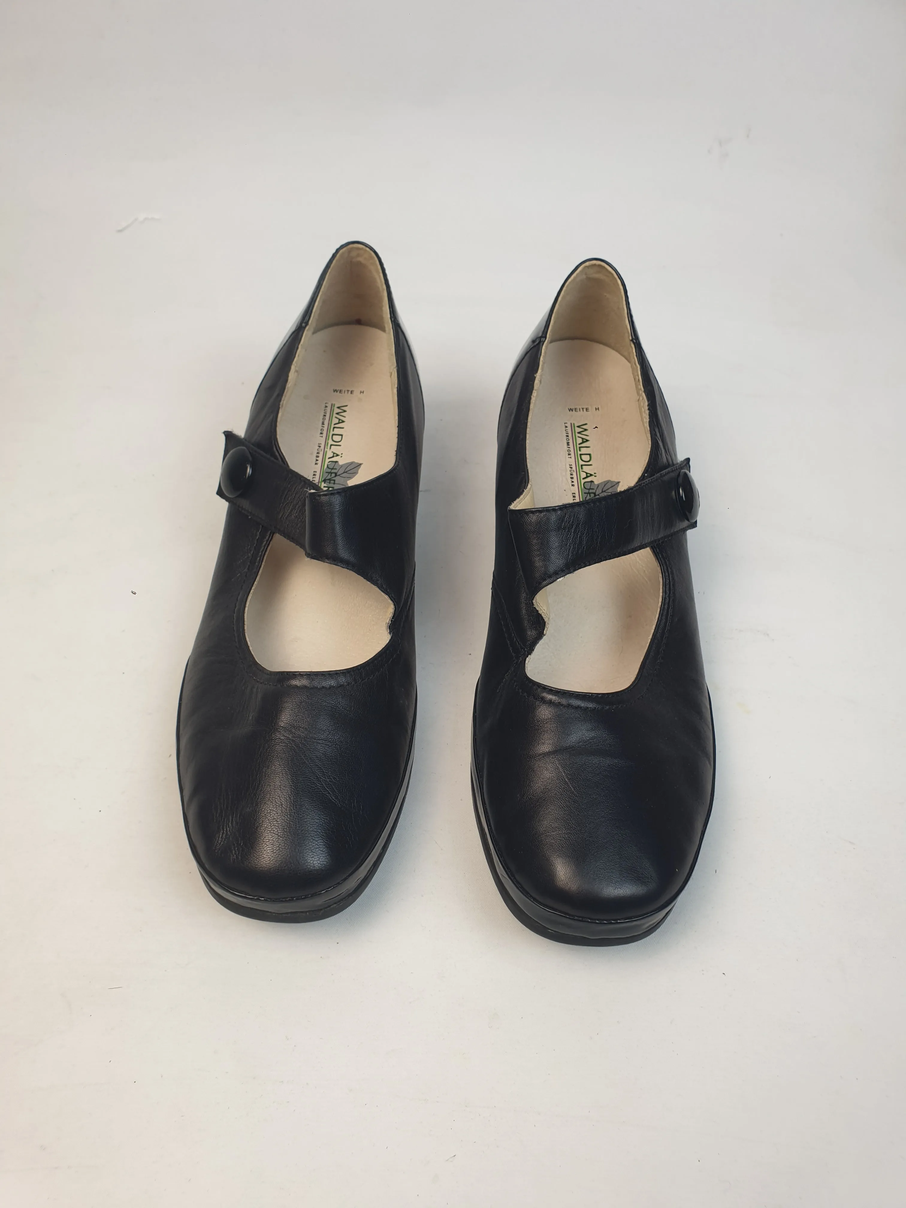 Waldlaufer black low heeled mary jane style shoes size EU 6.5 (fits AU 8.5)