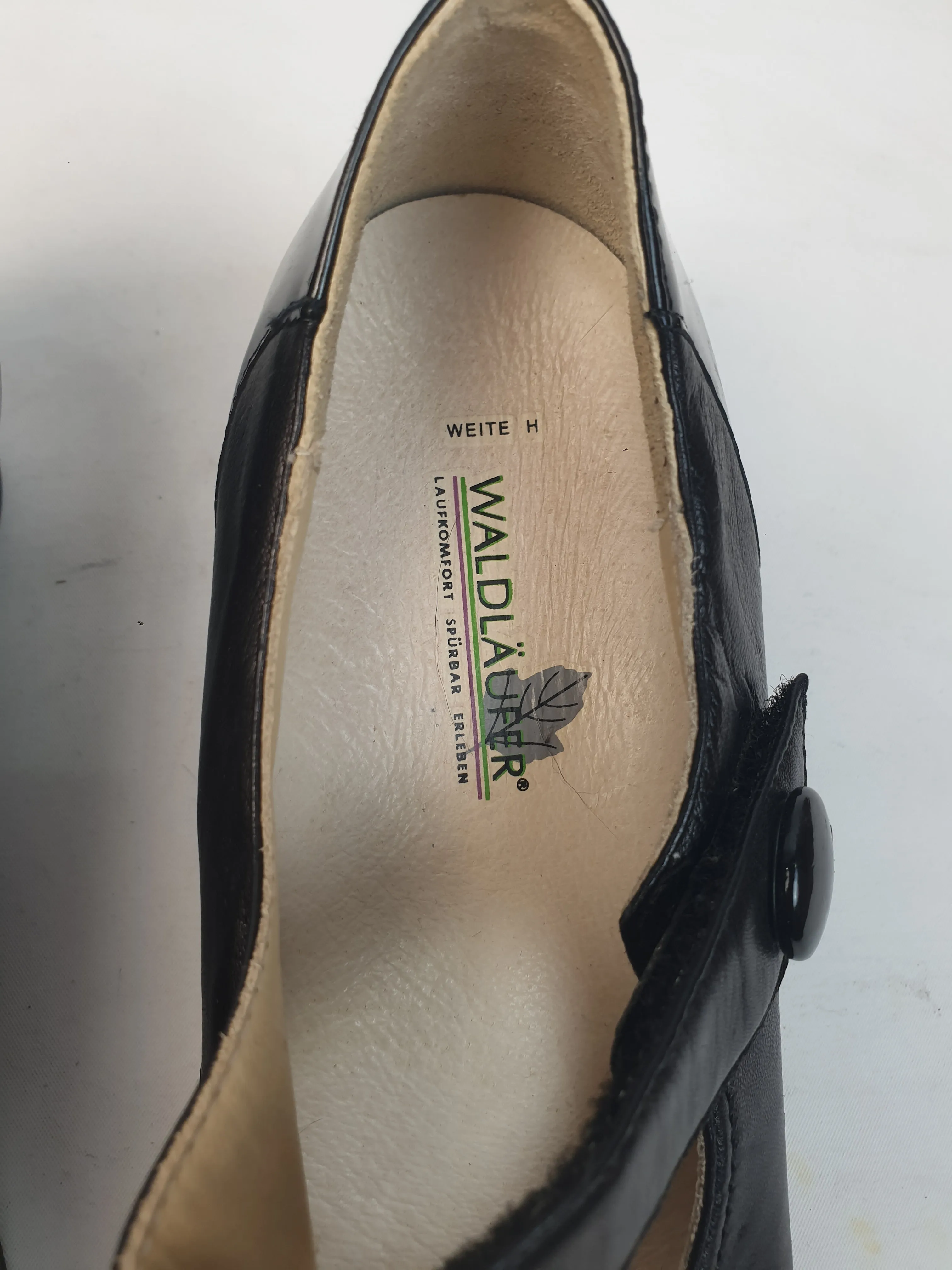 Waldlaufer black low heeled mary jane style shoes size EU 6.5 (fits AU 8.5)