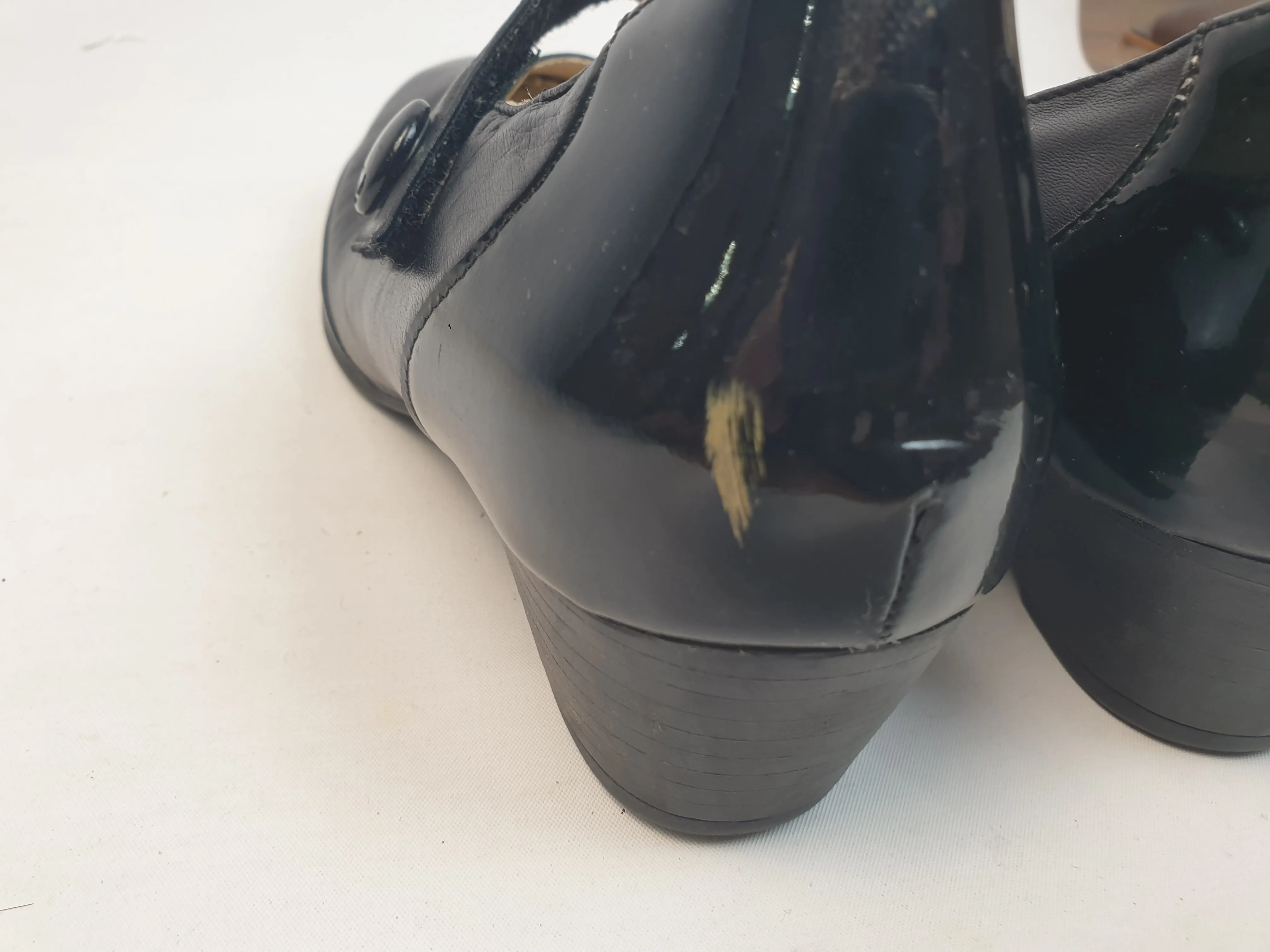 Waldlaufer black low heeled mary jane style shoes size EU 6.5 (fits AU 8.5)