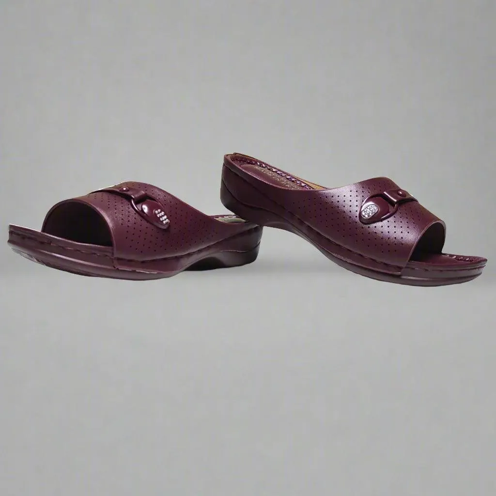 Walk Of Fashion Solid Slip-On Slide Sandals - S326