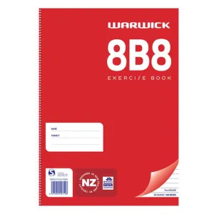 Warwick Exercise Book 8B8 50 Leaf A4 Spiral Ruled 7mm