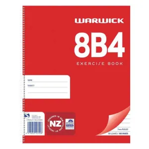 Warwick Notebook 8B4 50 Leaf Spiral Ruled 7mm 230x180mm