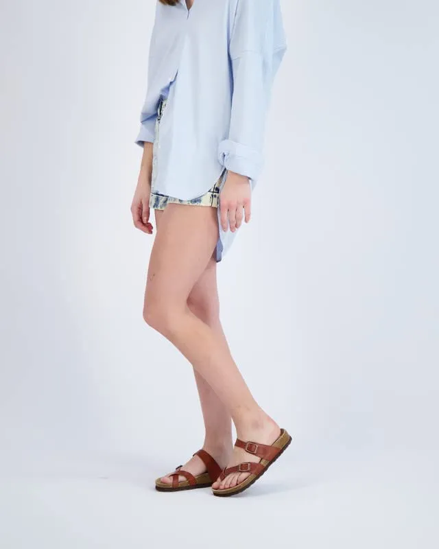Women's Cushionaire Luna Cork footbed Sandal with  Comfort