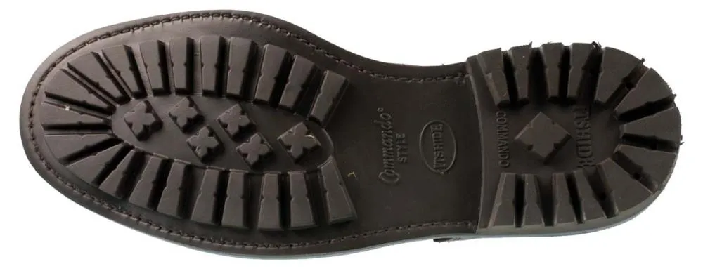 WORCESTER Mens Black Walking Shoes with Commando Rubber Sole